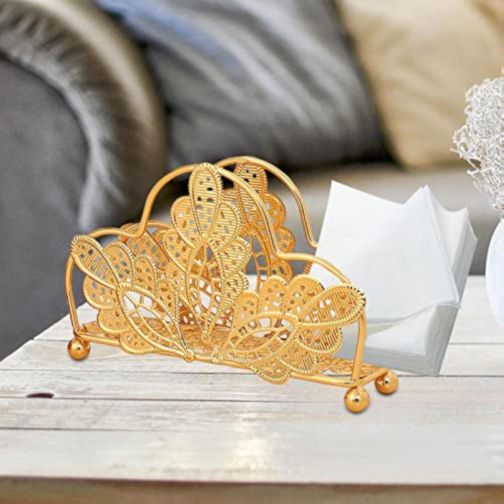 Decorative Metal Tissue Dispenser Stand Style C